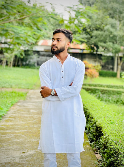 কুমিল্লার অরিজিনাল খাদী কাপড়ে তৈরি প্রিমিয়াম পাঞ্জাবি– White-Black-Cream Edition