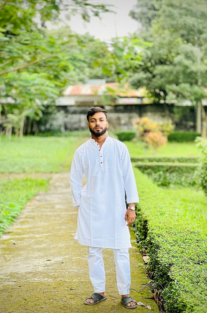 কুমিল্লার অরিজিনাল খাদী কাপড়ে তৈরি প্রিমিয়াম পাঞ্জাবি– White-Black-Cream Edition