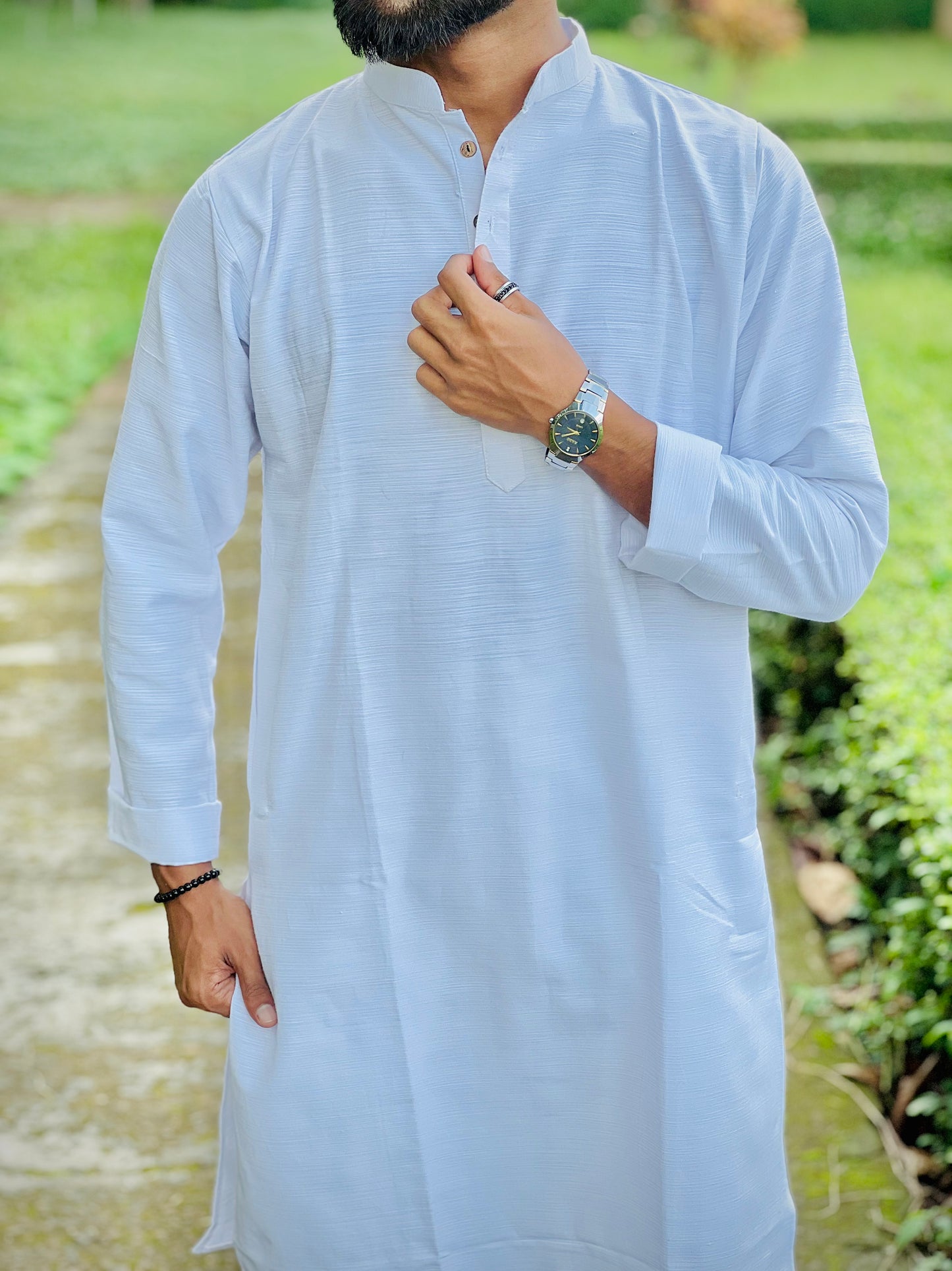 কুমিল্লার অরিজিনাল খাদী কাপড়ে তৈরি প্রিমিয়াম পাঞ্জাবি– White-Black-Cream Edition