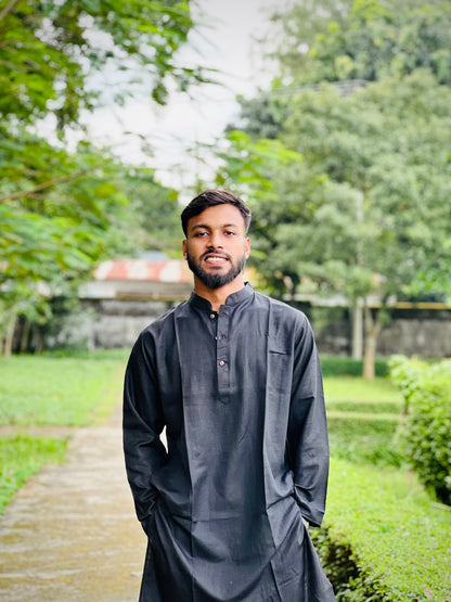 কুমিল্লার অরিজিনাল খাদী কাপড়ে তৈরি প্রিমিয়াম পাঞ্জাবি– White-Black-Cream Edition