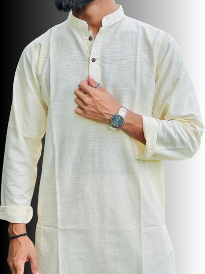 কুমিল্লার অরিজিনাল খাদী কাপড়ে তৈরি প্রিমিয়াম পাঞ্জাবি– White-Black-Cream Edition